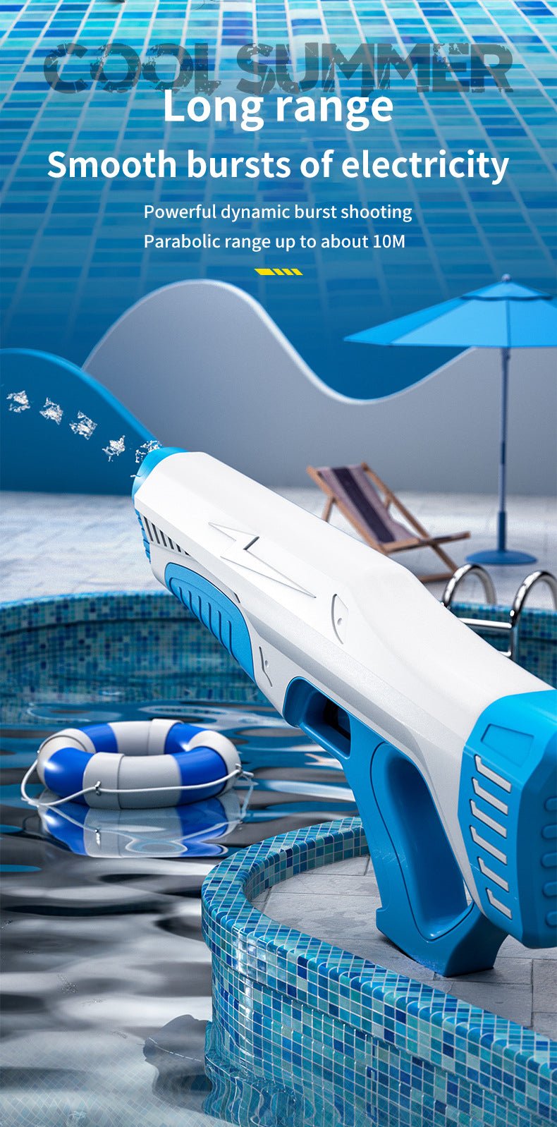 Electric Water gun - Blue - WEBVIBES