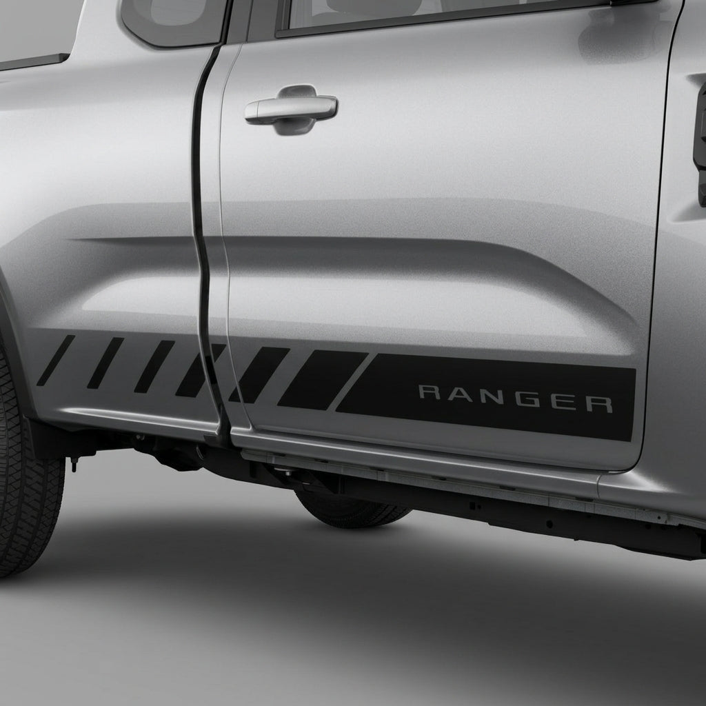 Ford Ranger Decals Speed Stripes - Side Body Single Cab (All Single Cab Variants) - WEBVIBES