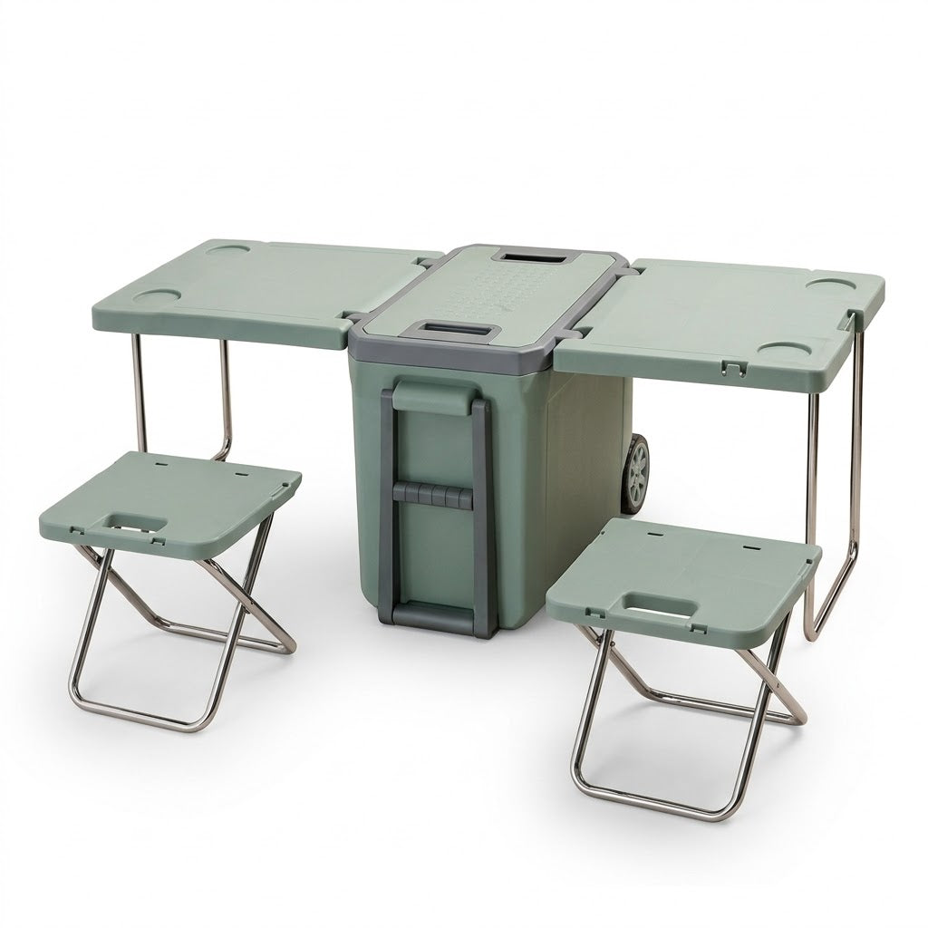 32L Multi-Functional Rolling Cooler Station