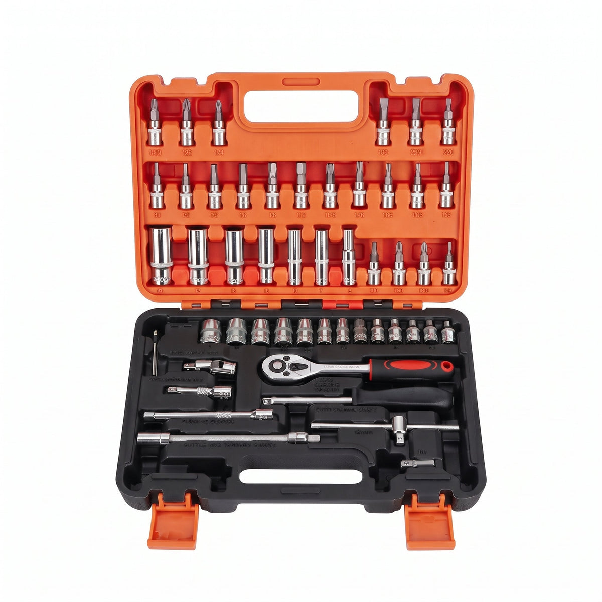 Complete 53-Piece 1/4" Socket Wrench & Tool Set - WEBVIBES