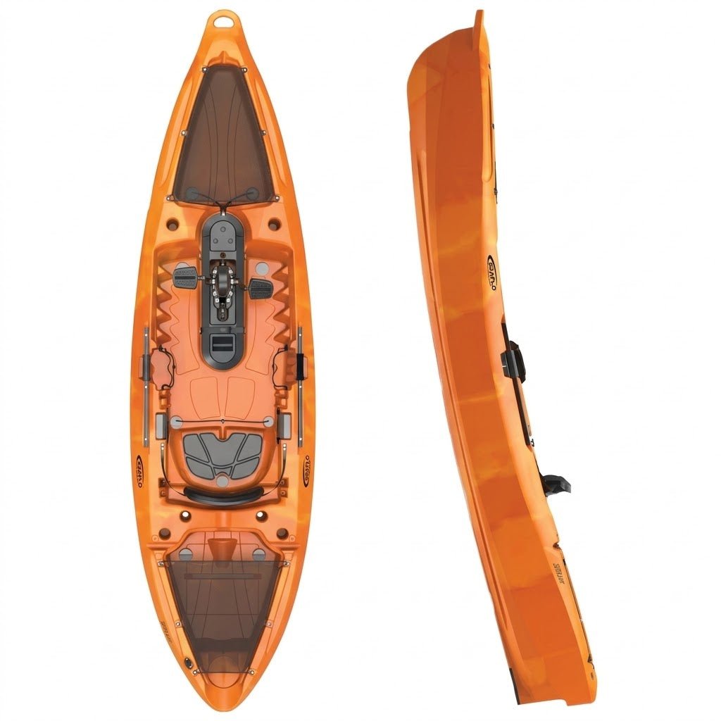 FISHING KAYAK ORANGE W/PADDLE - WEBVIBES