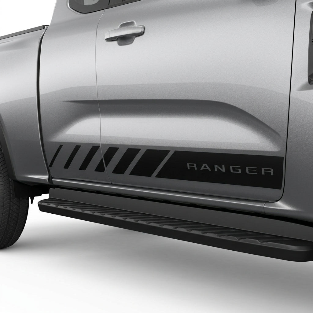 Ford Ranger Decals Speed Stripes - Side Body Super Cab (All Super Cab Variants) - WEBVIBES