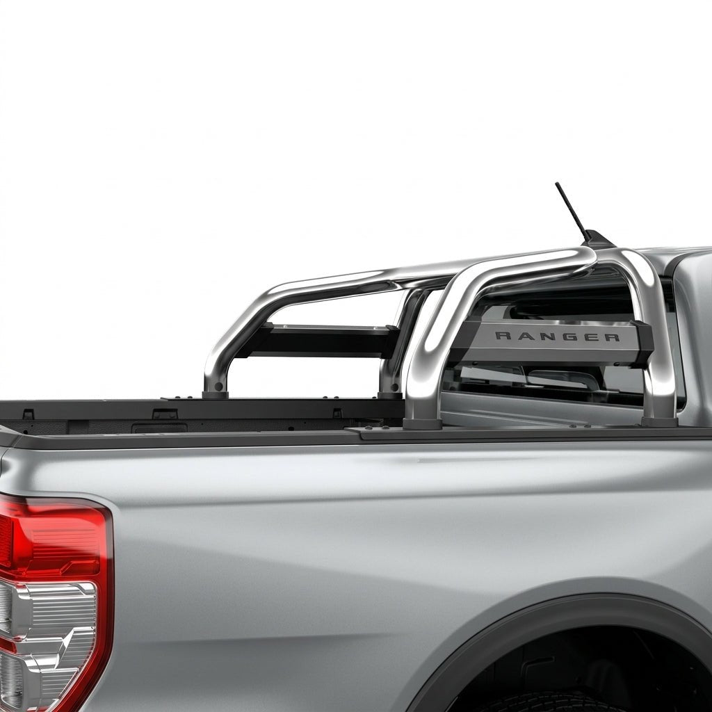 Ford Ranger Polished Stainless Polygon Sports Bar (All Double Cab Variants) - WEBVIBES