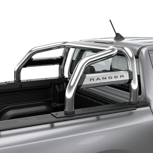 Ford Ranger Polished Stainless Polygon Sports Bar (All Single Cab Variants) - WEBVIBES