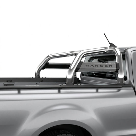Ford Ranger Polished Stainless Polygon Sports Bar (All Super Cab Variants) - WEBVIBES