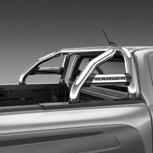 Ford Ranger Sports Bar Oval Side Tubes- Stainless (All Super Cab Variants) - WEBVIBES
