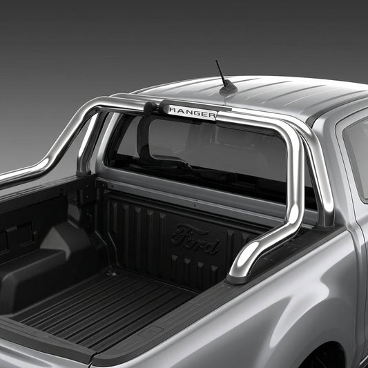Ford Ranger Sweep Back Sports Bar - Stainless (All Double Cab Variants) - WEBVIBES