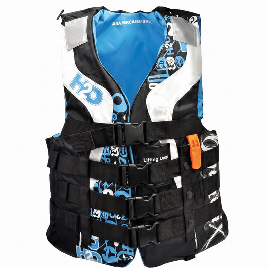 H2O Dynamix Nylon Life Jacket Blue - WEBVIBES