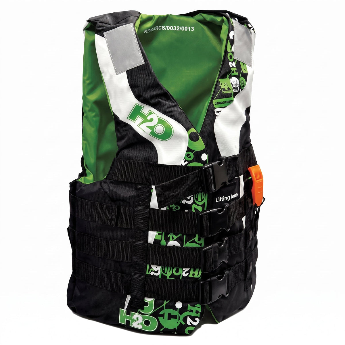 H2O Dynamix Nylon Life Jacket Green - WEBVIBES