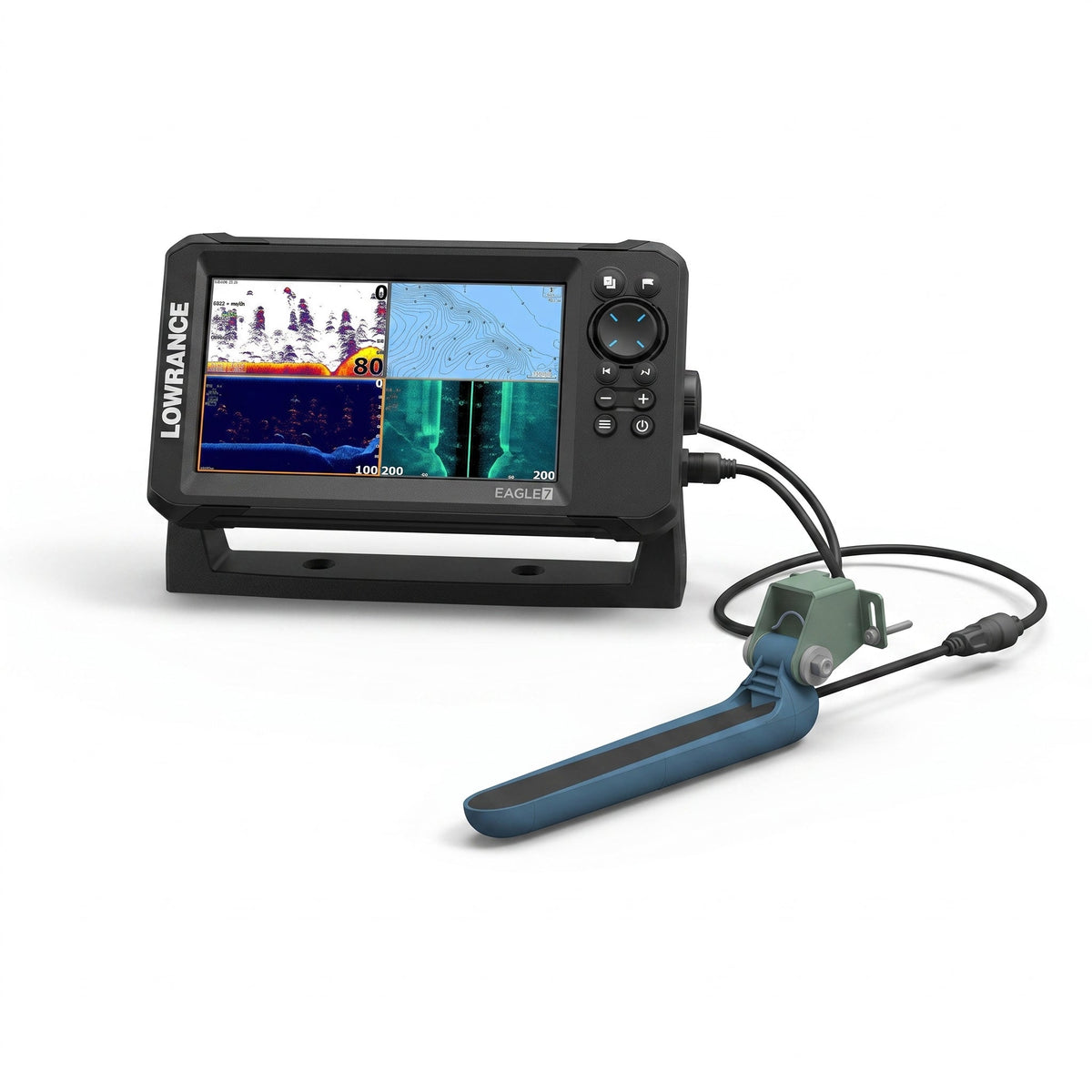 Lowrance Eagle 7 Chartplotter Fishfinder with TripleShot HD Transducer - WEBVIBES