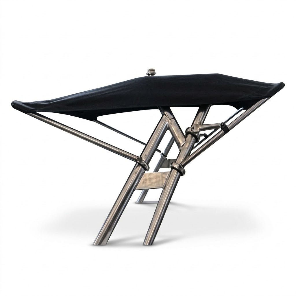 Sabre Folding Bimini Stainless Steel - Navy fabric (includes cover for when folded) - WEBVIBES