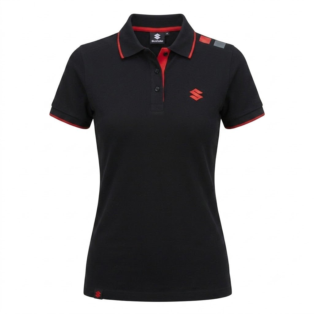 Suzuki Team Black Polo Shirt Ladies - WEBVIBES