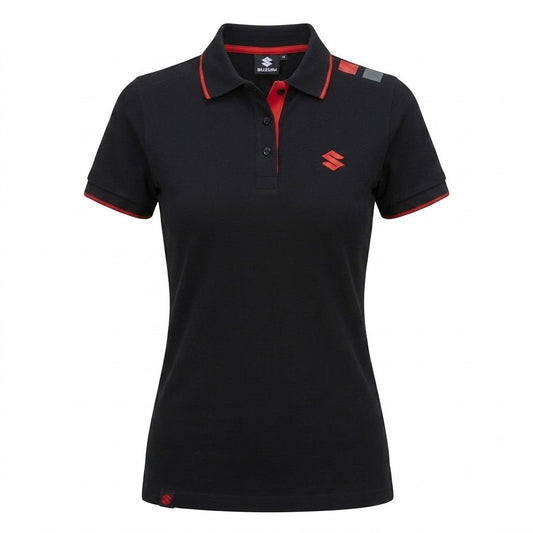 Suzuki Team Black Polo Shirt Ladies - WEBVIBES